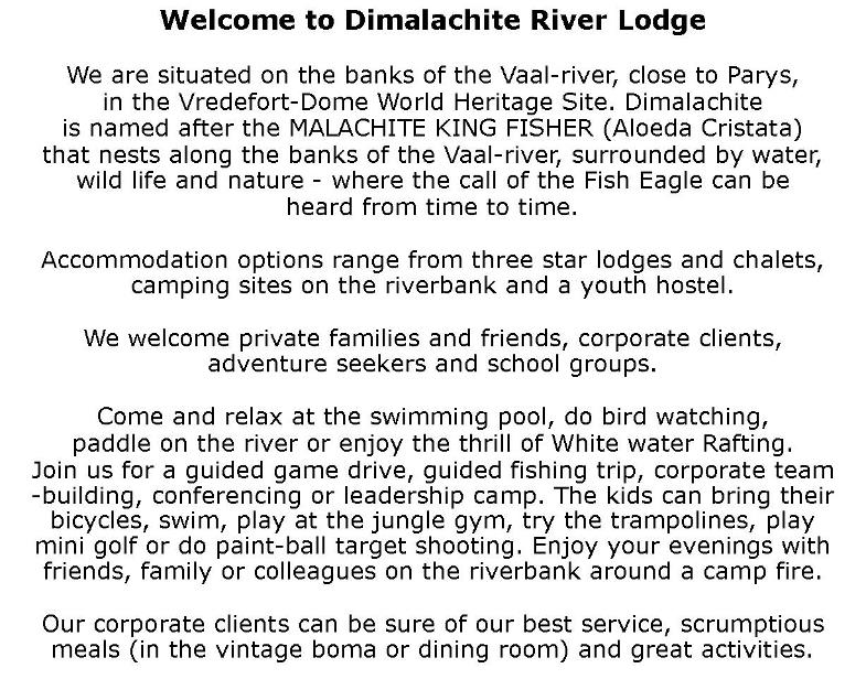 Dimalachite River Lodge